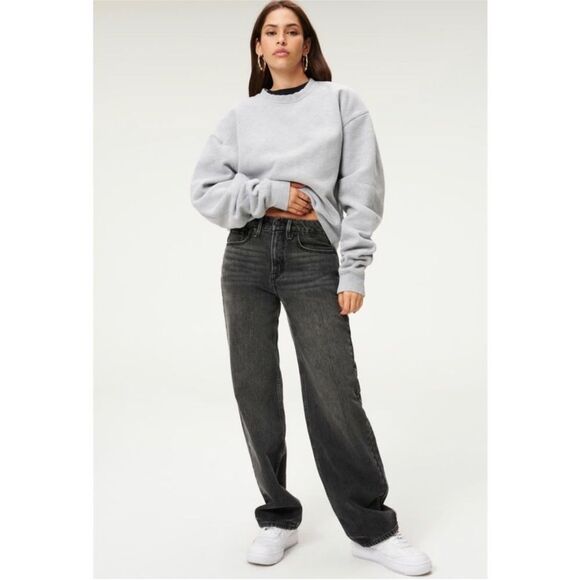 Good American 90's Loose Jeans in Washed Black 4/27 - Picture 1 of 13